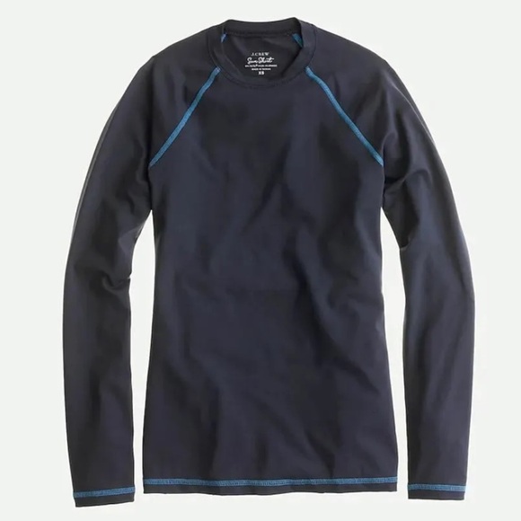 J. Crew NEW Navy Blue Women’s Swim Sun Shirt Long Sleeve SPF NWT Sz Small - Picture 1 of 1